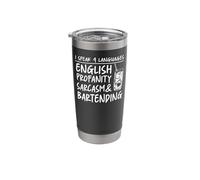 Bartender Mixologist I Speak 4 Languages English Profanity Stainless Steel Insulated Tumbler