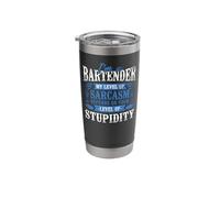 Bartender Mixologist I'm A Bartender My Level of Sarcasm Stainless Steel Insulated Tumbler