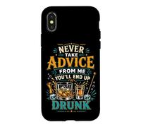 Bartender Mixologist Never Take Advice From Me You'll End Up Case for iPhone X/XS