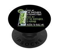 Bartender Mixologist Rule #1 The Bartender Is Always Right PopSockets Adhesive PopGrip