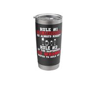 Bartender Mixologist Rule #1 The Bartender is Always Right Stainless Steel Insulated Tumbler