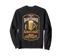 Bartender Mixologist Rule #1 The Bartender Is Always Right Sweatshirt
