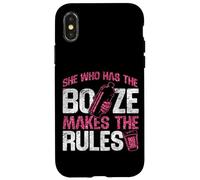 Bartender Mixologist She Who Has The Booze Makes The Rules Case for iPhone X/XS