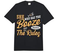 Bartender Mixologist She Who Has The Booze Makes The Rules Comfort Colors Adult Heavyweight T-Shirt