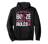 Bartender Mixologist She Who Has The Booze Makes The Rules Pullover Hoodie