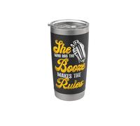 Bartender Mixologist She Who Has The Booze Makes The Rules Stainless Steel Insulated Tumbler