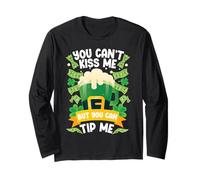Bartender Mixologist St Patricks Day You Can't Kiss Me But Long Sleeve T-Shirt