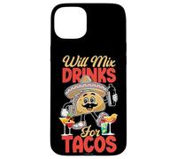 Bartender Mixologist Taco Will Mix Drinks For Tacos Case for iPhone 15 Plus