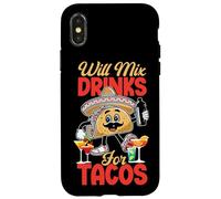 Bartender Mixologist Taco Will Mix Drinks For Tacos Case for iPhone X/XS