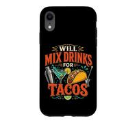 Bartender Mixologist Taco Will Mix Drinks For Tacos Case for iPhone XR