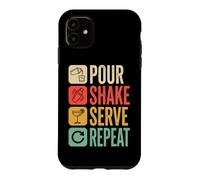Bartender Pour Shake Serve Repeat Mixology Case for iPhone 11