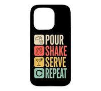 Bartender Pour Shake Serve Repeat Mixology Case for iPhone 15 Pro