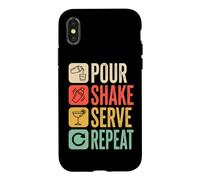 Bartender Pour Shake Serve Repeat Mixology Case for iPhone X/XS