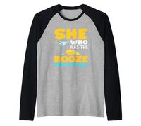 Bartender She Who Has The Booze Makes Rules Raglan Baseball Tee
