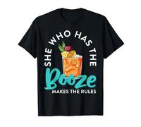 Bartender She Who Has The Booze Makes The Rules Barmaid T-Shirt
