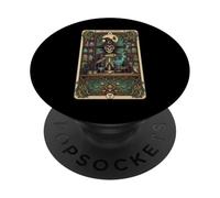 Bartender Tarot Card Skeleton Cocktail Witchy Mushroom PopSockets Adhesive PopGrip