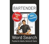 Bartender Word Search Puzzle Book: Bartender Themed Word Searches with Easy to Read Print | 6x9 inches, 110 pages | 50+ Puzzles