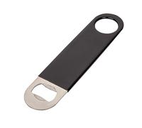 Bartenders Bar Blade Bottle Opener Black Grip 179mm Stainless Steel Key