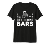 Bartending Life Behind Bars Mixologist Bartender Barman Premium T-Shirt