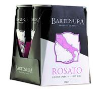 Bartenura Rosato Lightly Sparkling Rose Wine | A Thirst-Quenching, Crisp And Refreshing Semi-Sweet Rosé In A Can | 7% ABV - 250ml x 4 | Rose All Day Just Got Easier