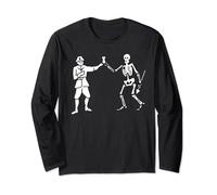 Bartholomew Roberts Pirate Flag Jolly Roger Skeleton Captain Long Sleeve T-Shirt