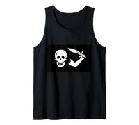 Bartholomew Roberts Pirate Flag Jolly Roger Skull Captain Tank Top