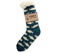 Bartleby Funky Cosy Men’s Socks | Sherpa Lined Thermal Bed Socks Non-Slip Sole | Super Soft, Warm | TOG 3.1 (Country Fishing, 6-11, UK Footwear Size System, Adult, Men, Numeric Range, Medium, 6, 11)