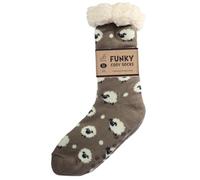 Bartleby Funky Cosy Men’s Socks | Sherpa Lined Thermal Bed Socks Non-Slip Sole | Super Soft, Warm | TOG 3.1 (Sheep, 6-11, UK Footwear Size System, Adult, Men, Numeric Range, Medium, 6, 11)