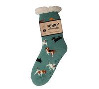 Bartleby Funky Cosy Sherpa Slipper Socks 3.1 Tog Uk 4-8 -Doggy Diva