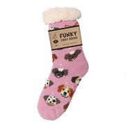 Bartleby Funky Cosy Sherpa Slipper Socks 3.1 Tog Uk 4-8 -Perfect Puppies