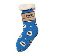 Bartleby Funky Cosy Sherpa Slipper Socks 3.1 Tog Uk 4-8 -Sheep
