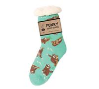 Bartleby Funky Cosy Sherpa Slipper Socks 3.1 Tog Uk 4-8 -Sloth