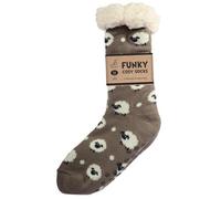 Bartleby Funky Cosy Sherpa Slipper Socks 3.1 Tog Uk 6-11- Sheep