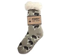 Bartleby Funky Cosy Sherpa Slipper Socks 3.1 Tog Uk 6-11- Sheepdog