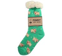 Bartleby Funky Cosy Women’s Socks | Sherpa Thermal Bed Socks | Super Soft, Warm Fluffy Lounge Socks (Pig, UK4-8, UK Footwear Size System, Adult, Women, Numeric Range, Medium, 4, 8)