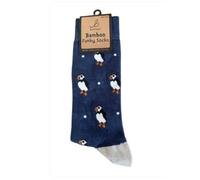 Bartleby Funky Mens Puffin Socks Bamboo Blend Size 6 to 11