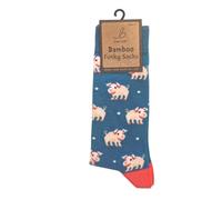 Bartleby Funky Pig Socks Bamboo Blend Size 4 to 7 1 Pair