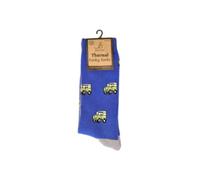 Bartleby Funky Thermal Socks - 4X4 Vehicle, Size 6-11, Blue, Casual, Unisex-Adults, 1 Count