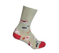 Bartleby Ladies Premium Non-Elastic Comfort Top Bamboo Socks Dogs Size 4-8