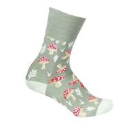 Bartleby Ladies Premium Non-Elastic Comfort Top Bamboo Socks Toadstools Size 4-8