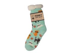 Bartleby Ladies Sherpa Socks - Crazy Cats