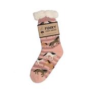 Bartleby Ladies Sherpa Socks - Galloping Horses Design