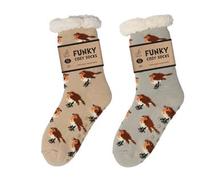 Bartleby Ladies Sherpa Socks - Garden Robin (1 SUPPLIED)