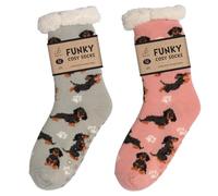 Bartleby Ladies Sherpa Socks - Sausage Doggie (1 SUPPLIED)