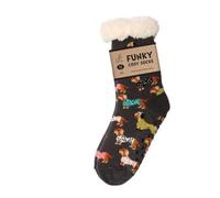 Bartleby Ladies Sherpa Socks - Trendy Sausage Dogs