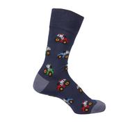 Bartleby Mens Bamboo Comfort Top Crew Socks Modern Tractor Uk 6-11