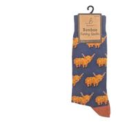 Bartleby Mens Funky Bamboo Socks - Hardy Highland Cows