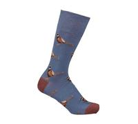 Bartleby Mens Non-Elastic Comfort Top Bamboo Socks Pheasants Size 6-11