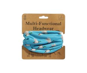 Bartleby Multi-Functional Fleece-Lined Snood One Size Adjustable Toggle 8 Ways to Wear Warm Breathable Neck Warmer for Outdoor Work, Sports & Walking Animal & Print Designs (Flying Duck)