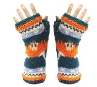 Bartleby Sherpa Lined Fingerless Tube Gloves - Highland Cows